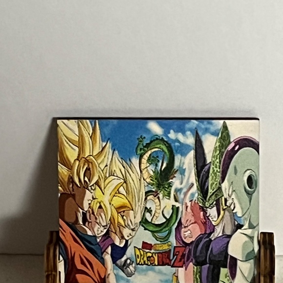 Dragonball Z Group Face Off Hand Crank Wooden Music Box Anime Goku Buu Shenron - Picture 2 of 10